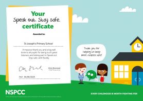 Speak Out Stay Safe Certificate