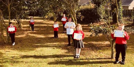 Autumn was in the air today as we acknowledged our first Pupil of the Week winners for October. Well done to Sonny, Leo, Jake, Holly, Lauren, Tierna and Caitlín.
