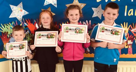 *** Pupil of the Week *** Well done to Bo (P1), Anthony (P2), Jasmine (P4), Kayla (P5), Cian (P6) and Ryan (P7) for being awarded the Pupil of the Week awards!
