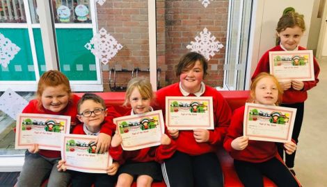 Smiling faces all round as the Pupil of the Week awards were given out this morning. Well done to Anthony, Chloe, Jasmine, Hollie, Kieva and Tierna!